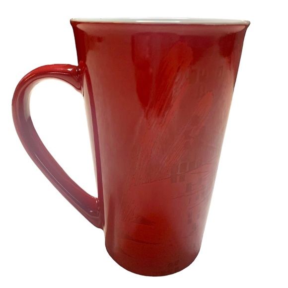 Starbucks 2014 Collector Red Burst Gold Letters 17.8oz Coffee Mug - Picture 2 of 5